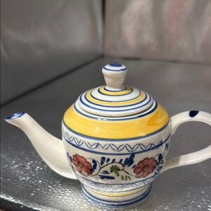 Vintage hand painted small tea pot.